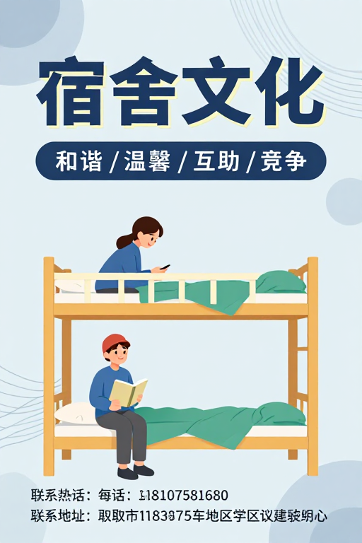 清新校园：宿舍文化与现代生活融合宣传