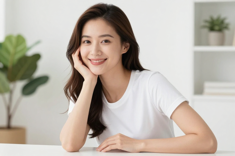 清新自然：亚洲女性健康美肤形象摄影
