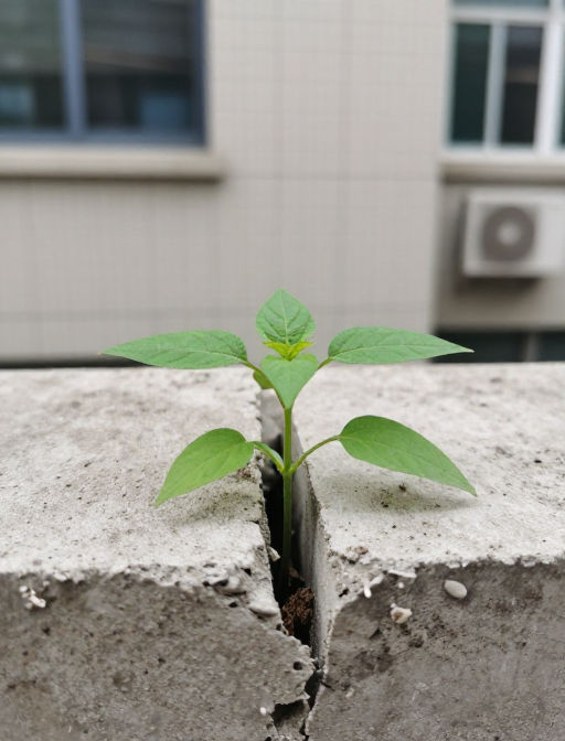 水泥缝隙中的绿色生机：自然与城市的生命力对话