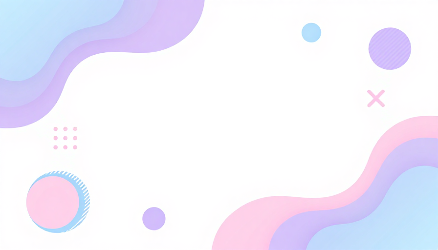 现代孟菲斯风格:柔梦幻彩几何留白背景