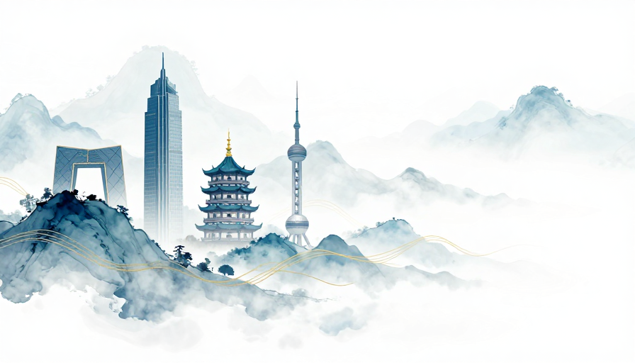 青蓝水墨·东方意境:现代中式建筑画卷