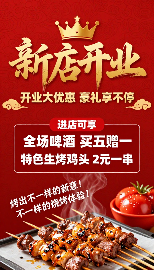 中式开业庆典 新店开业大优惠