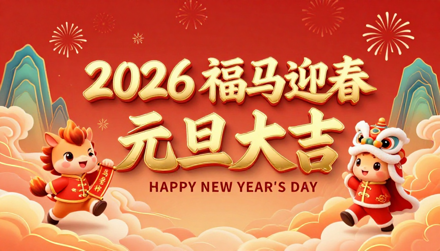 2026福马迎春·中国风元旦贺岁海报