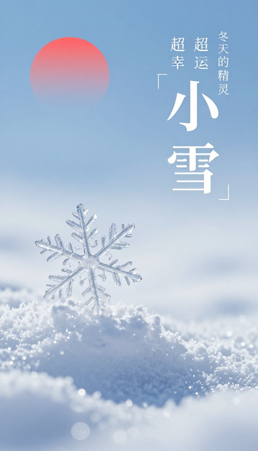 小雪节气：清冽冬雪美学海报设计