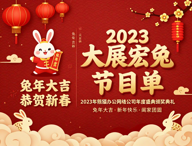 兔年大吉 2023新春庆典海报
