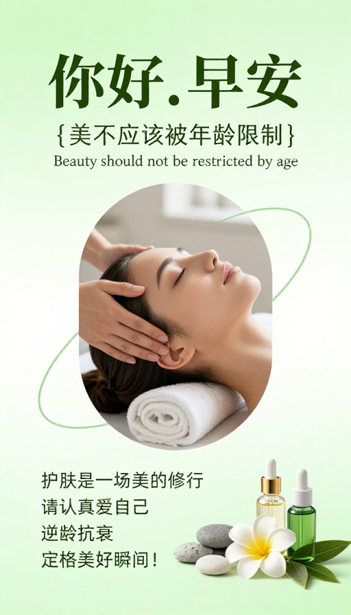 早安·美龄无界：轻奢护肤治愈海报