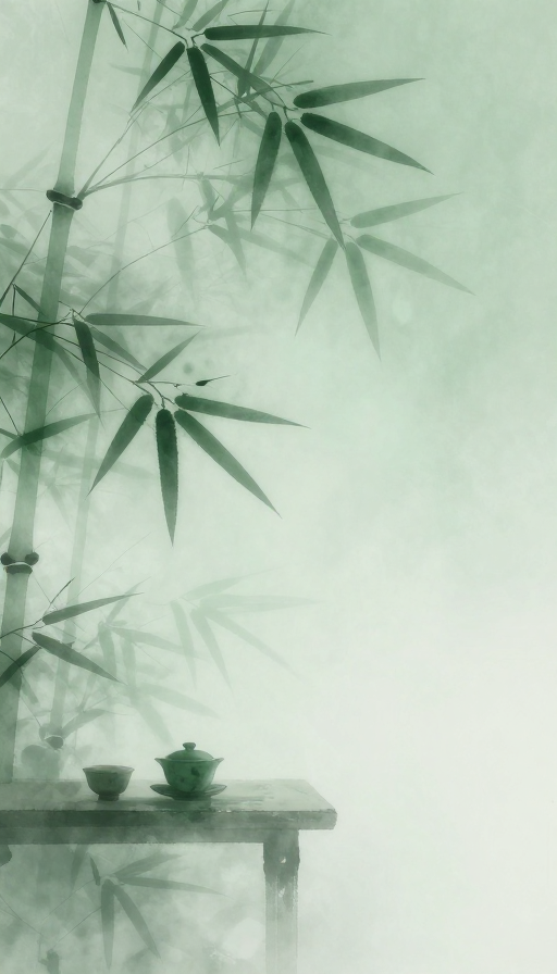 禅意竹林茶席：极简留白中的东方美学