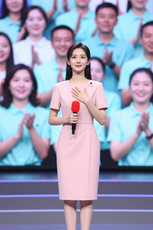 现代纪实：优雅女主持登台传递温暖力量