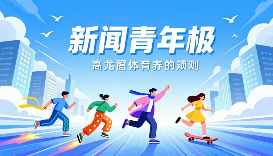 动感都市：青春奔跑的插画海报