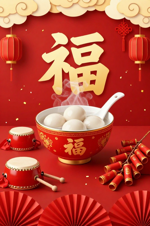 传统佳节红色喜庆节日海报设计图