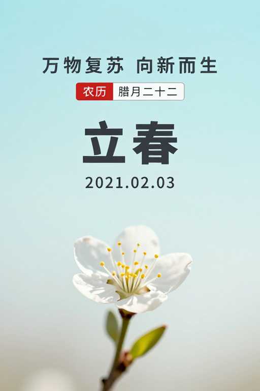 春日立春海报:万物复苏与新生希望