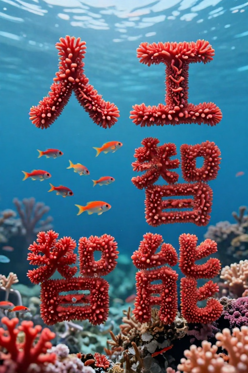 红珊瑚编织AI艺术：动态海洋中的未来意象