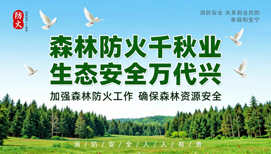 森林防火与生态保护：庄重公益海报