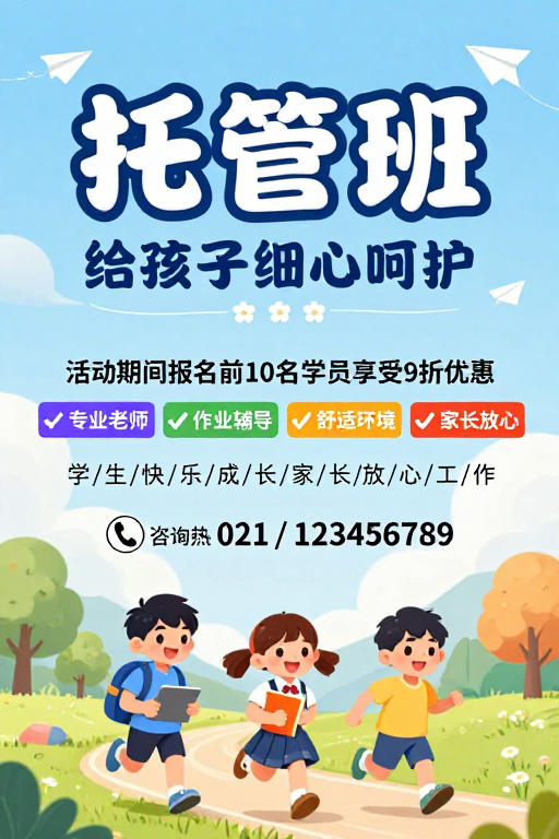 清新童趣托管班:给孩子用心呵护的成长空间