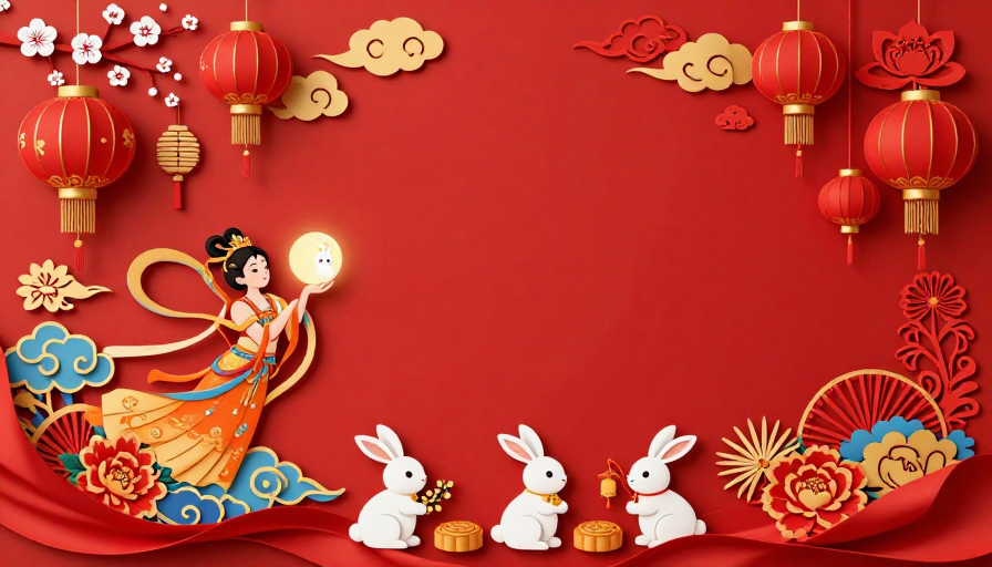 喜庆中国风春节剪纸背景设计