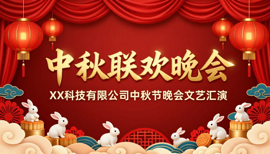 中秋喜庆中国风晚会海报