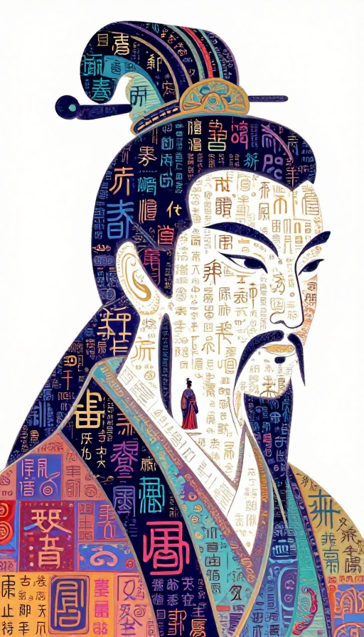 水墨古韵:古代诗人文字的三维剪影特写