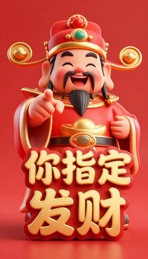 国风财神纳福：3D红色喜庆指引财运