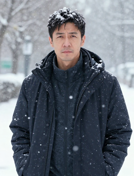 雪域坚毅：动感美学的男子肖像画