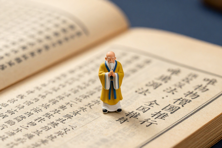 古籍微雕:白须老者与历史文字交融