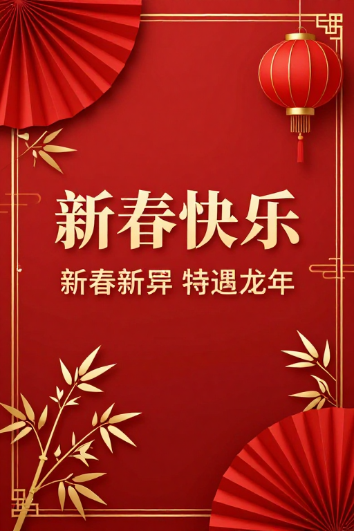 新春佳节喜庆中国风海报设计
