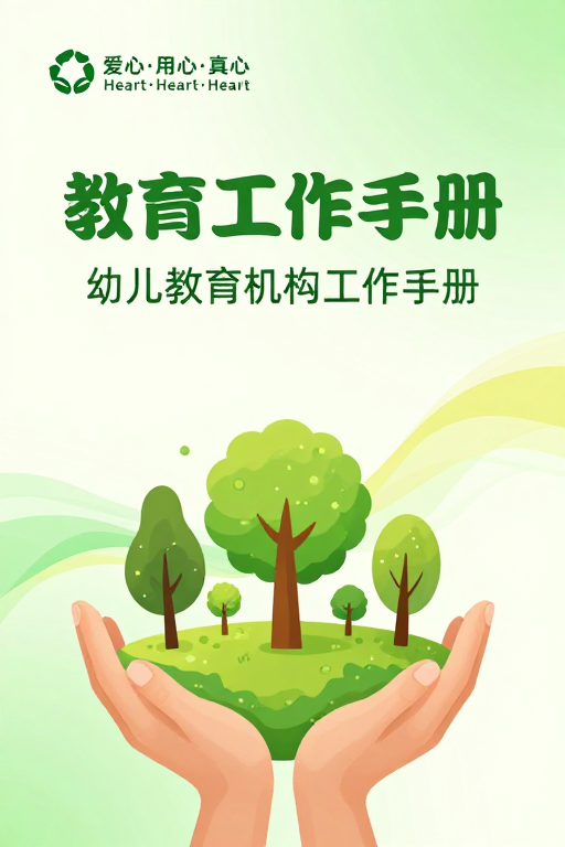 幼儿教育工作手册:自然治愈风公益设计