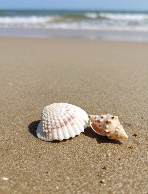 高清实拍：碧海蓝天下的贝壳沙滩美景