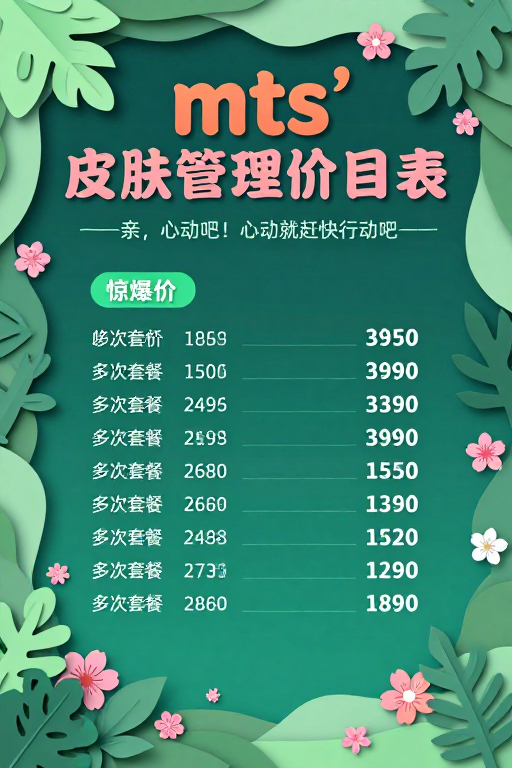 春日生机·mts’皮肤管理价目表