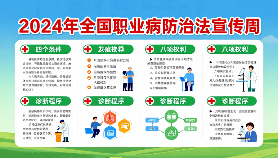2024年全国职业病防治法宣传周专业宣传海报