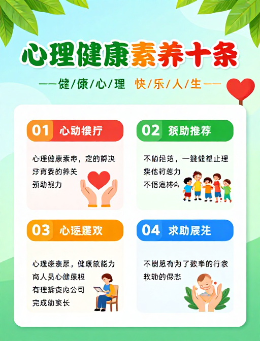 心理健康素养十条:清新明快的健康指南