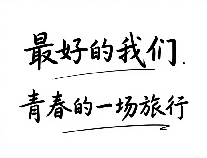 极简手写青春海报设计