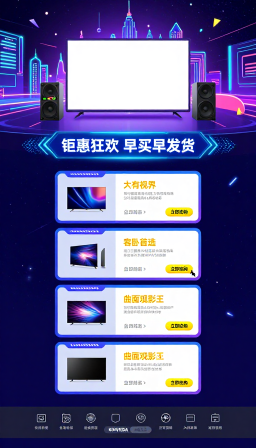 赛博朋克未来感电商促销海报设计