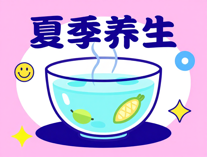 夏日活力养生：多巴胺卡通设计