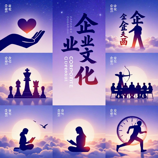 梦幻渐变星空云海:企业文化剪影插画系列