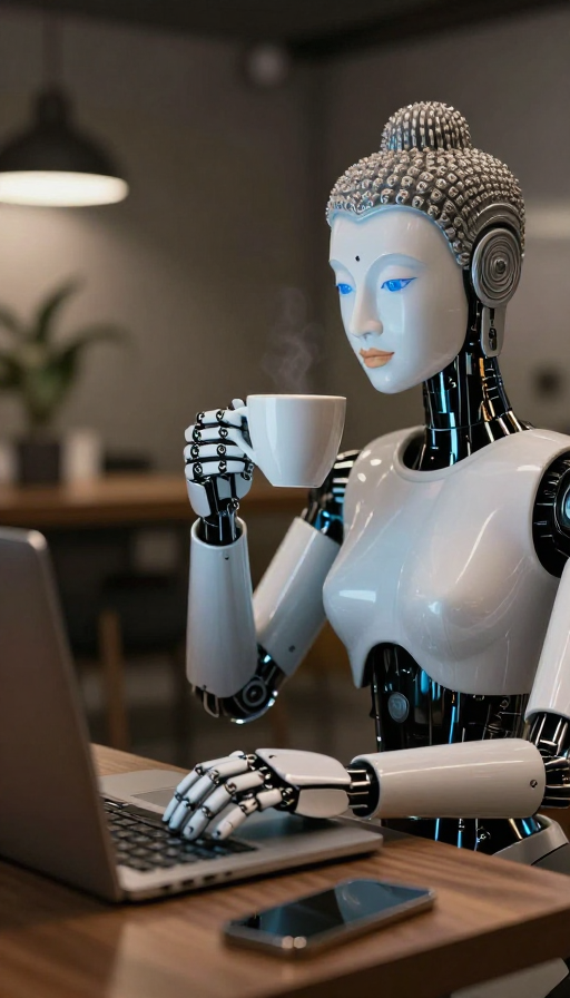 未来工作：一人一机双杯咖啡的平衡艺术