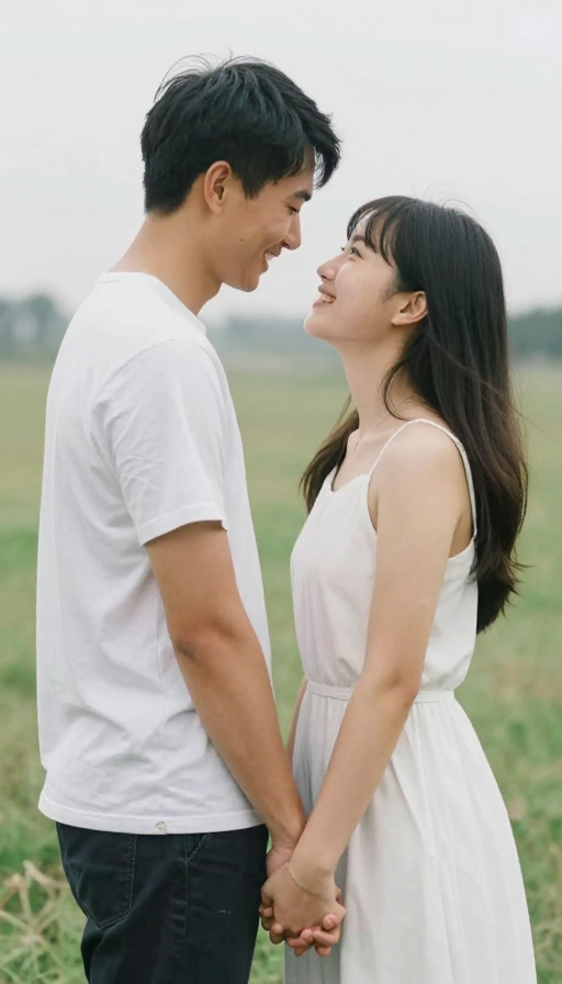 幸福时刻：夫妻牵手展现浓浓爱意