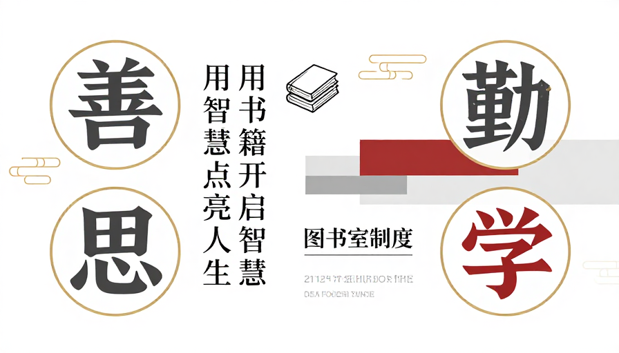 简约中式文化海报：善思勤学之美