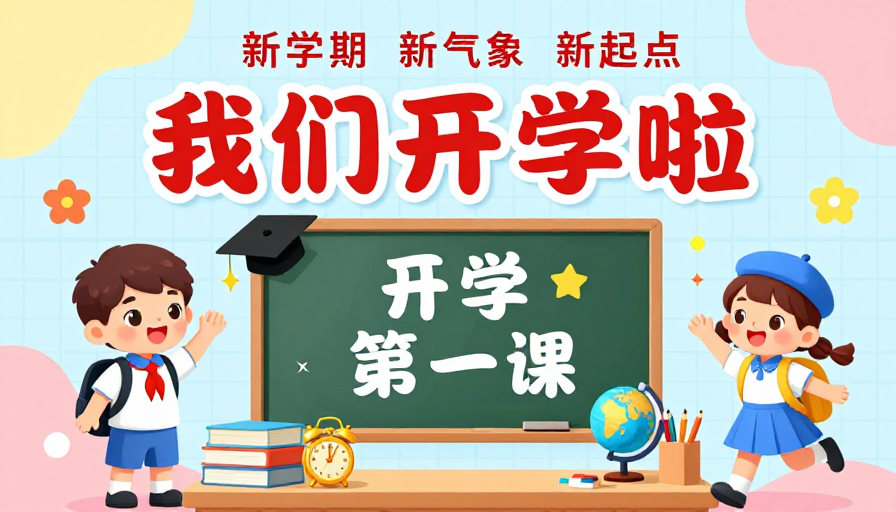 童真启航：活力开学季海报设计