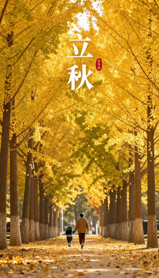 秋意渐浓：立秋节气艺术插画