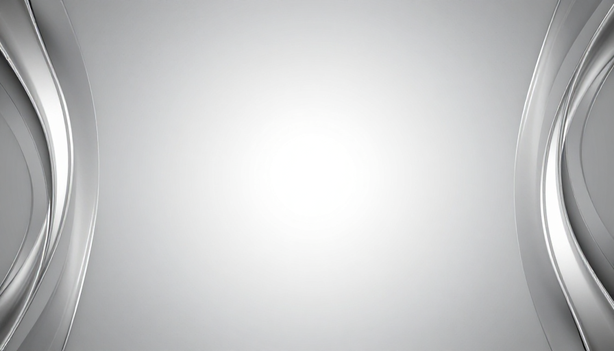 极简银灰科技背景:金属丝带光晕留白设计