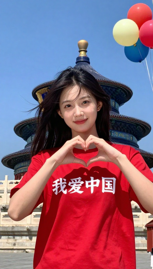 国庆风采：红心传递爱与希望
