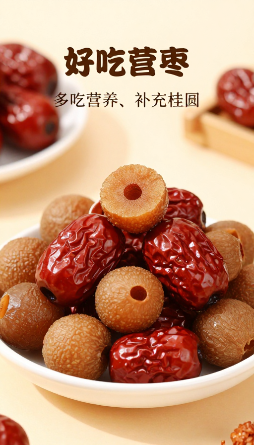 年轻女孩食补红枣桂圆,调理气血焕发光彩!