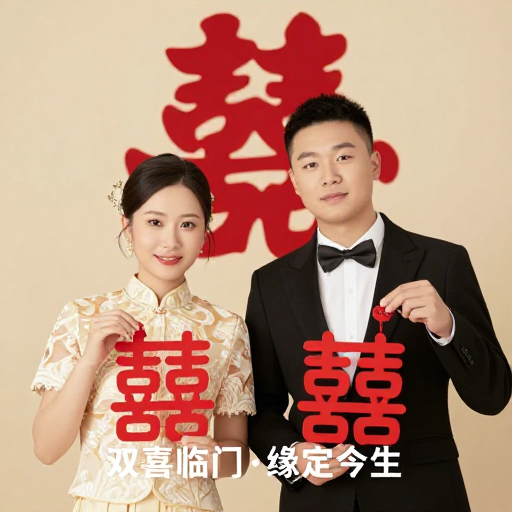中式婚礼双喜临门·浪漫永恒新人肖像