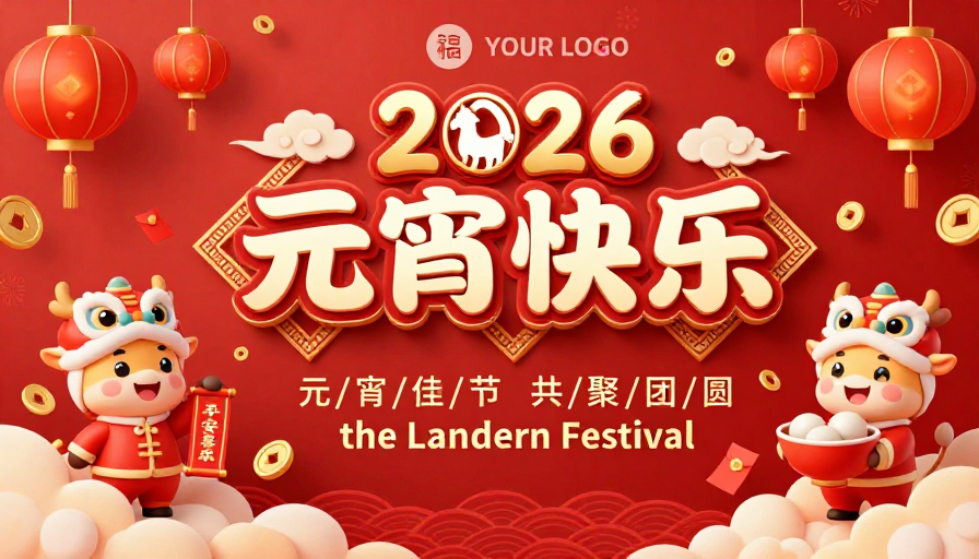2026元宵·中国风喜庆3D海报设计