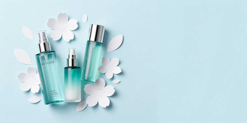 青绿雅韵：高端护肤品极简美学展示