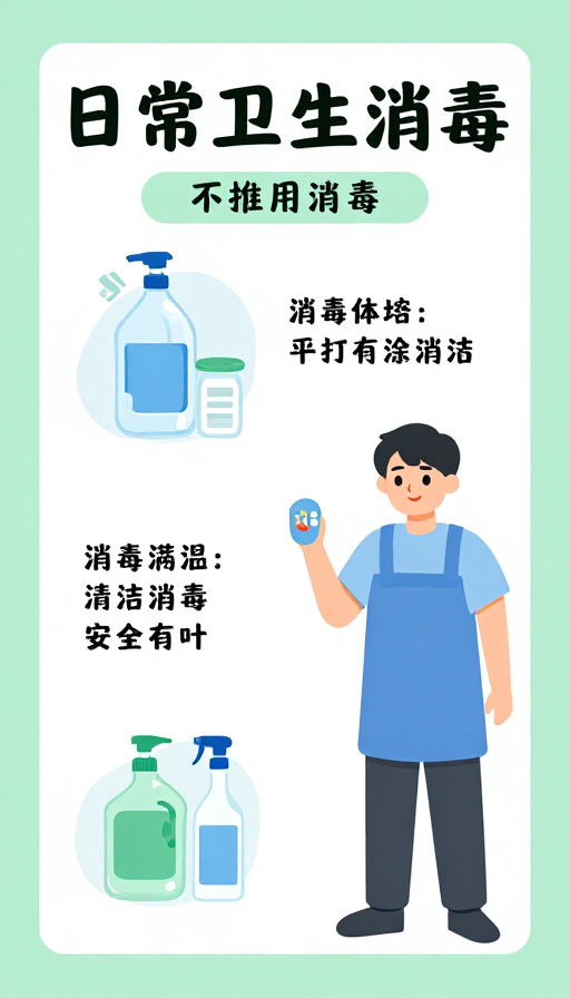 科学消毒指南：生动插画传递健康常识