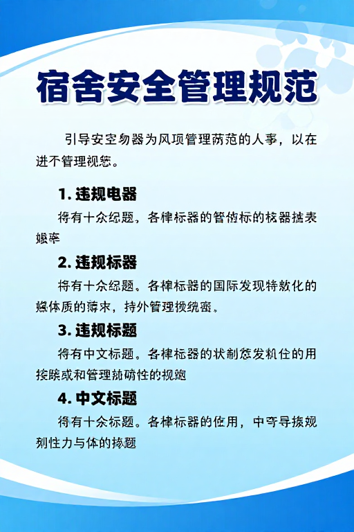 宿舍安全规范:清新专业的管理规范设计