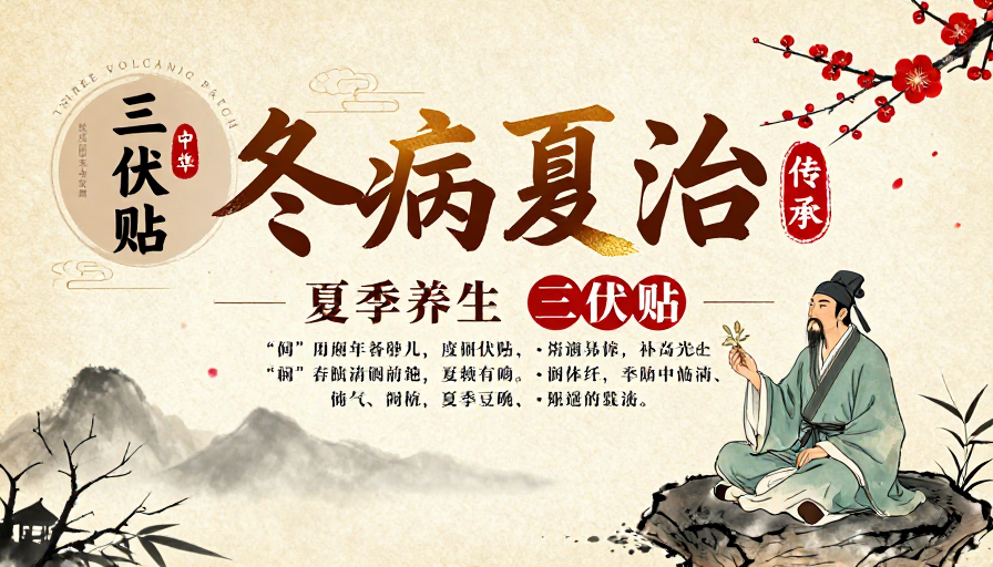 古韵中医·冬病夏治传统养生海报设计