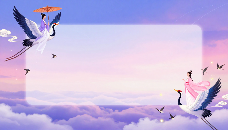 梦幻古风仙舞画卷:空灵意境文字叠加背景