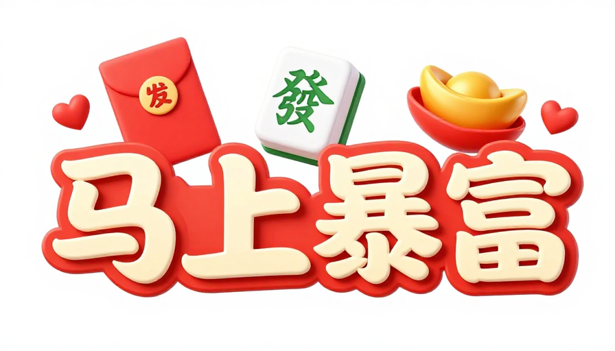 3D立体春节海报:马上暴富财运亨通